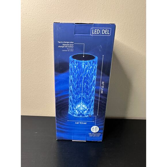 GLOBE LED Integrated Rechargeable Crystal Portable Touch Lamp with Remote New - Picture 4 of 16